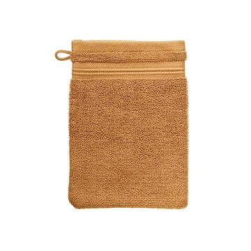 Beddinghouse Waschhandschuh Ockergelb 16 x 22 cm