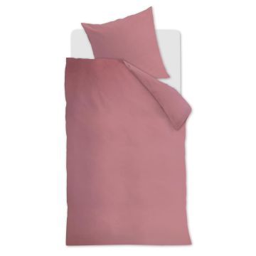Bettwäscheset Ambiante Bettbezug Rosa Uni Baumwolle