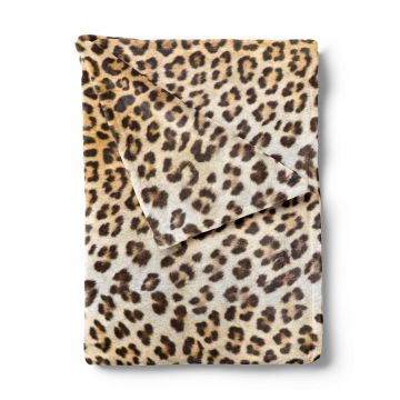 ZoHome Braun kariertes Leopardenmuster, 100 % Polyester