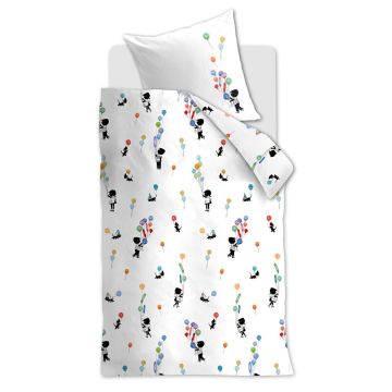 Beddinghouse x Fiep Amsterdam Dekbedovertrek Multi - Pastel Katoen 1-persoons 135 x 200 cm