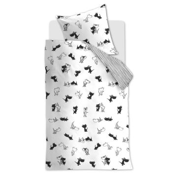 Kinder-Bettwäsche-Set von Beddinghouse x Fiep Amsterdam, schwarz, Baumwolle