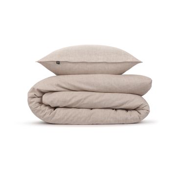ZoHome Sandy-Beige Bettbezug Lino 100 % Baumwolle