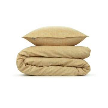 ZoHome Ocker-Gelb Bettbezug Lino 100 % Baumwolle