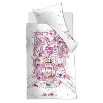 Hanneke de Jager Dekbedovertrek Roze Hondjes Kids Katoen