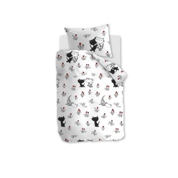 Kinder-Bettwäsche-Set "Katzen" von Beddinghouse x Fiep Amsterdam, rot, Baumwolle