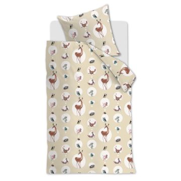 Beddinghouse x Fiep Amsterdam Dekbedovertrek Geel Katoen 1-persoons 135 x 200 cm