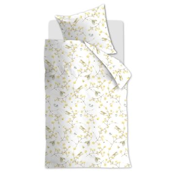 Marjolein Bastin Bettbezug Gelb Naturdruck Baumwolle