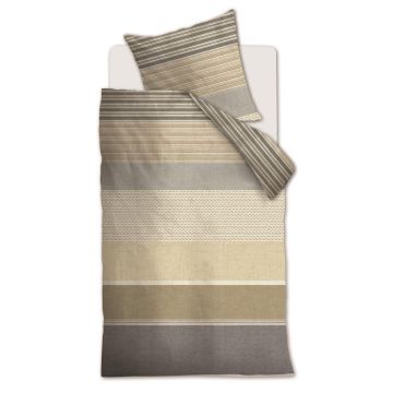 Bettwäschehaus Bettbezug Naturel Blumen Baumwolle