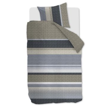 Beddinghouse Dekbedovertrek Jorren - Blauw Grijs – 1-persoons 140 x 200/220 cm Beddinghouse Dekbedovertrek Jorren - Blauw Grijs – 1-persoons 140 x 200/220 cm