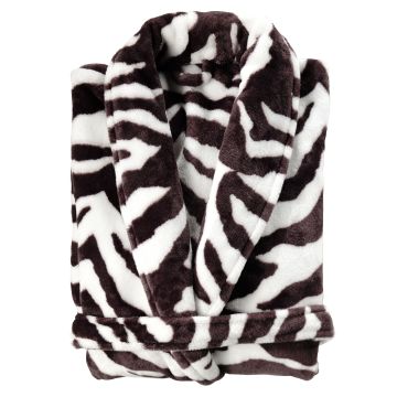 ZoHome Brauner Bademantel Zebra 100 % Polyester