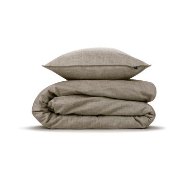 ZoHome Palm-Taupe Bettbezug Lino 100 % Baumwolle