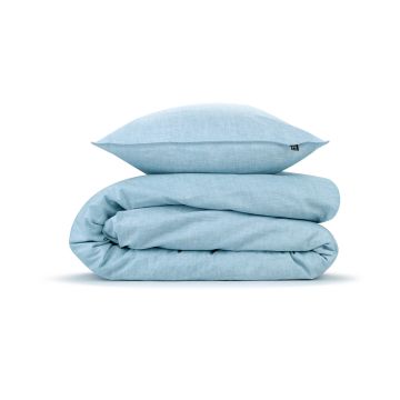 ZoHome Topaz-Blue Bettbezug Lino 100 % Baumwolle