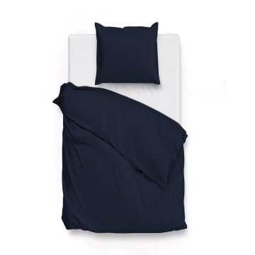 ZoHome Marineblauer Bettbezug Satinado aus 100 % Baumwollsatin
