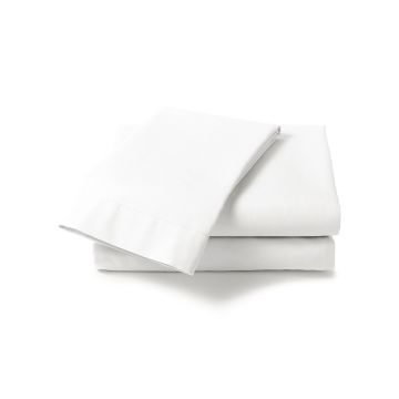 Weißes Heckettlane-Bettlaken Elementi aus 100 % Baumwollsatin