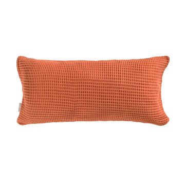 Heckettlane Kupfer-Orange Kissenbezug Waffel 100 % Baumwolle