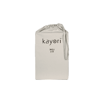 Kayori Shizu Spannbettlaken Perkal – 40 cm Ecke – Sand