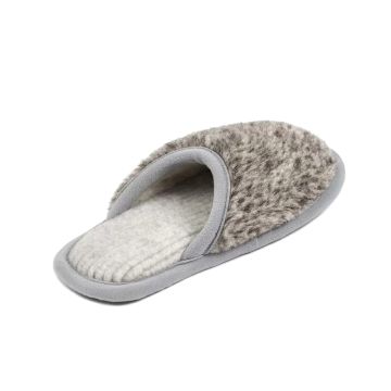 Merino wollen sloffen, laag gemêleerd 