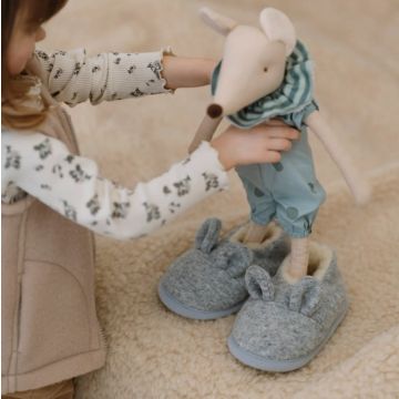 Merino Wollhausschuhe für Kinder, Maus