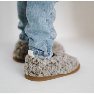 Merino Wollhausschuhe für Kinder, Tiger