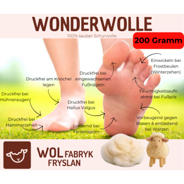 WonderWolle (200 Gramm) – Druckschutzwolle – Wolle 