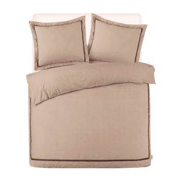 Kayori dekbedovertrek katoenperkal Yamato - Taupe - 100% Egyptisch katoen-perkal Kayori dekbedovertrek katoenperkal Yamato - Taupe - 100% Egyptisch katoen-perkal