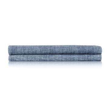 Bettlaken Lino urban blau - 100% Baumwolle